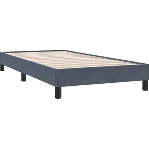 vidaXL Bedframe zonder matras 100x210 cm fluweel donkergrijs