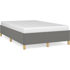 vidaXL - Bedframe - zonder - matrasx190 - cm - stof - donkergrijs