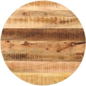 vidaXL Tafelblad rond Ø 70x1,5 cm massief ruw mangohout