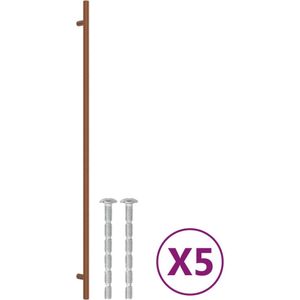 vidaXL Handvatten 5 st 480 mm roestvrij staal bronskleurig