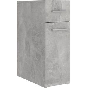vidaXL Apothekerskast 20x45,5x60 cm bewerkt hout betongrijs