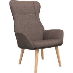 vidaXL Relaxstoel stof taupe