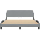 vidaXL Bedframe "Dover" stof lichtgrijs 160x200 cm