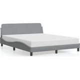 vidaXL Bedframe "Dover" stof lichtgrijs 160x200 cm