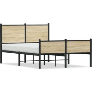 vidaXL Bedframe zonder matras metaal sonoma eikenkleurig 120x200 cm