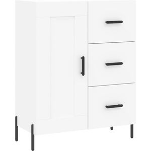 vidaXL Dressoir 69,5x34x90 cm bewerkt hout wit