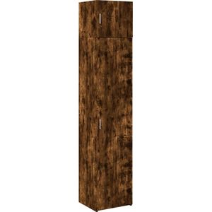 vidaXL Opbergkast smal 45x42,5x225 cm bewerkt hout gerookt eikenkleur