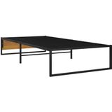 vidaXL Bedframe metaal zwart 100x200 cm