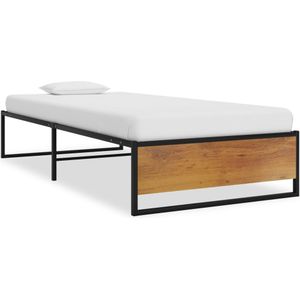 vidaXL Bedframe metaal zwart 100x200 cm