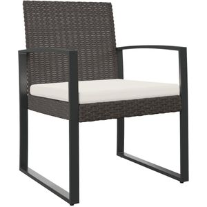 vidaXL Tuinstoelen 2 st polypropeen rattan bruin