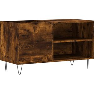 VidaXL Platenkast 85x38x48 cm - Bewerkt Hout - Gerookt Eikenkleurig