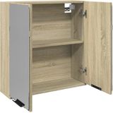 vidaXL Badkamerspiegelkast 64,5x20x66,5 cm bewerkt hout sonoma eiken