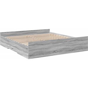 vidaXL Bedframe met lades bewerkt hout grijs sonoma eiken 180x200 cm