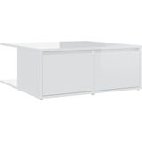 vidaXL Salontafel 80x80x31 cm spaanplaat hoogglans wit