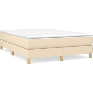 VidaXL Boxspringframe Stof Crèmekleurig 140x200 cm