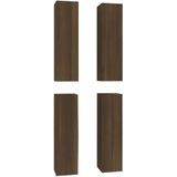 vidaXL Tv-meubelen 4 st 30,5x30x110 cm bewerkt hout bruin eikenkleur