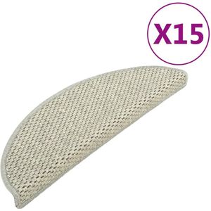 vidaXL-Trapmatten-zelfklevend-15-st-sisal-look-65x21x4-cm-grijs