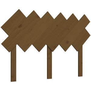 vidaXL Hoofdbord 122,5x3x80,5 cm massief grenenhout honingbruin