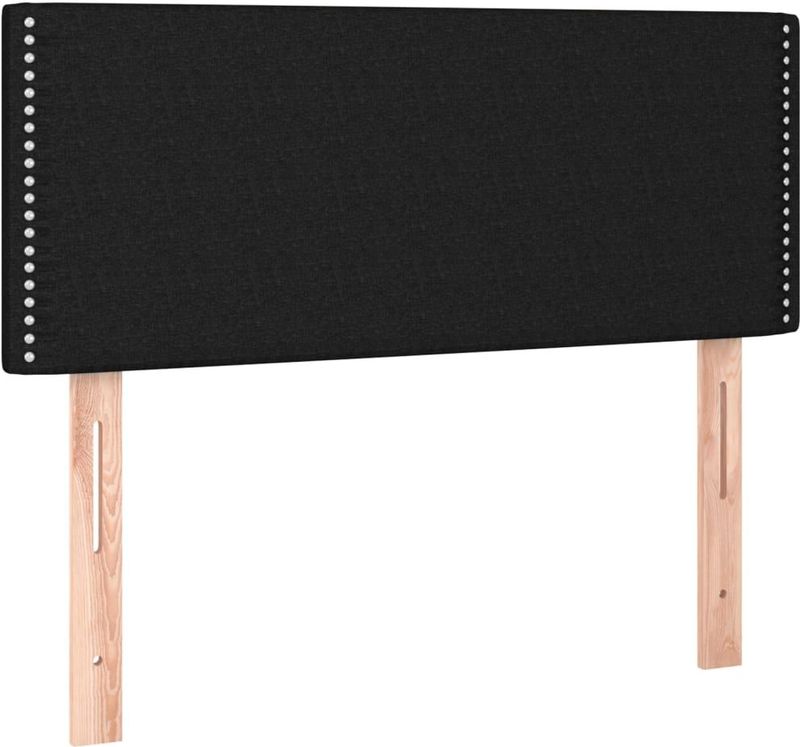 vidaXL - Hoofdbord - 90x5x78/88 - cm - stof - zwart