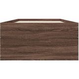 vidaXL - Bedframe - bewerkt - hout - bruin - eikenkleurx190 - cm