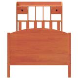vidaXL - Bed - met - boekenkast - zonder - matras - grenenhout - wasbruinx190 - cm