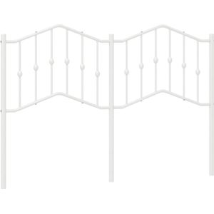 vidaXL Hoofdbord 140 cm metaal wit
