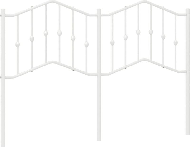 vidaXL Hoofdbord 140 cm metaal wit