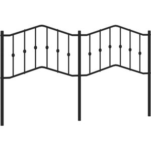 vidaXL Hoofdbord 180 cm metaal zwart