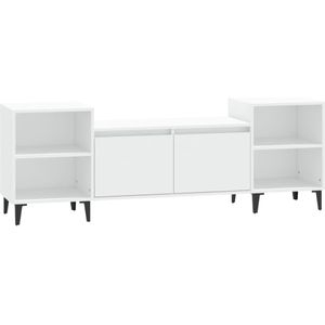 VidaXL TV-meubel 160x35x55 cm - Bewerkt Hout - Wit