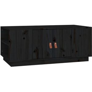 VidaXL Salontafel 100x50x41 cm Massief Grenenhout Zwart