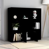 vidaXL Boekenkast 98x30x98 cm bewerkt hout zwart