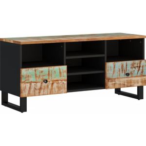 vidaXL Tv-meubel 100x33x46 cm massief hout gerecycled en bewerkt hout