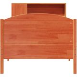 vidaXL - Bed - met - boekenkast - zonder - matras - grenenhout - wasbruinx190 - cm