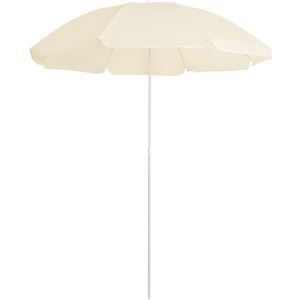 <p>Deze trendy parasol is de perfecte keuze om wat schaduw te creëren en jezelf te beschermen tegen de schadelijke uv-stralen van de zon. De parasol is gemaakt van polyester waardoor je optimaal beschermd bent tegen de zon. Het unieke en elegante bloemontwerp bovenop geeft een extra touch aan de parasol.</p>
<p>De parasol is stabiel dankzij de stevige stalen paal en de 8 stevige stalen baleinen. Deze geven steun aan de algehele structuur. Met de verstelbare hoogte en kantelfunctie kun je de parasol precies plaatsen zoals jij wilt, zodat je een schaduwrijke plek creëert die bij je past.</p>
<p>Hij is eenvoudig in te klappen, waardoor hij ideaal is voor transport en opslag. Zo kun je de parasol gemakkelijk meenemen naar het strand, de camping of gewoon in de tuin.</p>
<ul>
  <li>Kleur: zand</li>
  <li>Materiaal: stof (100% polyester) en staal</li>
  <li>Totale afmetingen: 176,5 x 200 cm (ø x H)</li>
  <li>Booglengte: 180 cm</li>
  <li>Diameter bovenste paal: 16 mm</li>
  <li>Diameter onderste paal: 19 mm</li>
  <li>Diameter balein: 2,8 mm</li>
  <li>Met 8 stalen baleinen met flap</li>
  <li>Bloemontwerp</li>
  <li>Montage vereist</li>
</ul>