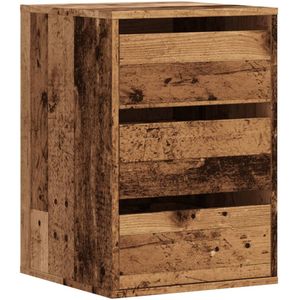 vidaXL Ladekast 40x41x58 cm bewerkt hout oud houtkleurig