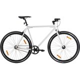 vidaXL Fiets met vaste versnelling 700 c 51 cm wit en zwart