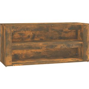 vidaXL-Schoenenrek-100x35x45-cm-bewerkt-hout-gerookt-eikenkleurig