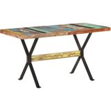 vidaXL Eettafel 140x70x76 cm massief gerecycled hout