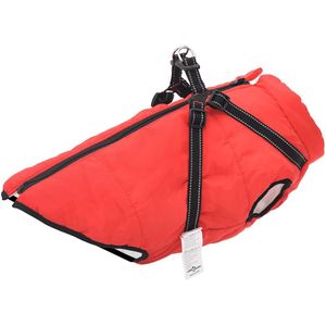 vidaXL - Hondenjas - met - harnas - waterdicht - reflecterend - rood - 3XL
