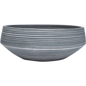 vidaXL Opzetwasbak rond Φ41x14 cm keramiek grijs