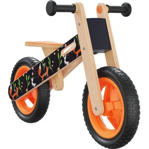 vidaXL Loopfiets voor kinderen oranje met print