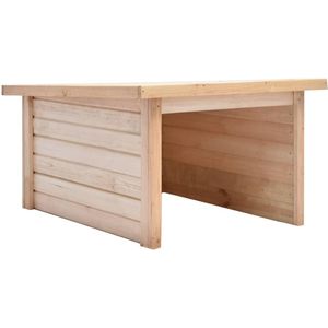 vidaXL Overkapping voor grasmaaier 92x104x59,5 cm 19 mm grenenhout