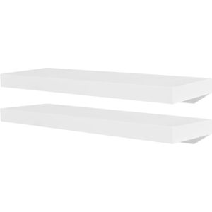 vidaXL Wandplanken 4 st 60 cm wit