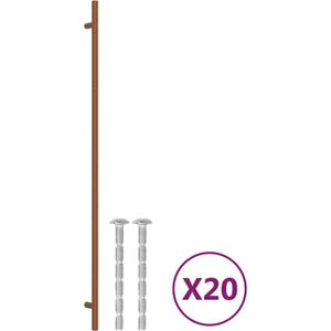 vidaXL Handvatten 20 st 480 mm roestvrij staal bronskleurig