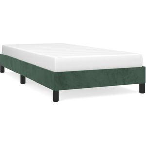 vidaXL-Bedframe-fluweel-donkergroen-90x190-cm