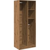 vidaXL Kledingkast 80x50x200 cm bewerkt hout artisanaal eikenkleur