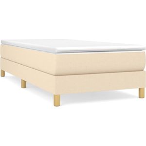 vidaXL-Boxspring-met-matras-stof-crèmekleurig-100x200-cm