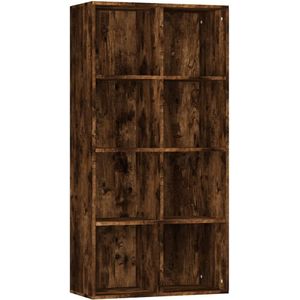 vidaXL-Boekenkast-66x30x130-cm-bewerkt-hout-gerookt-eikenkleurig