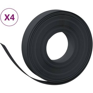 vidaXL Tuinranden 4 st 10 m 10 cm polyetheen zwart