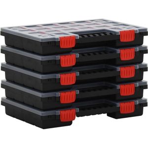 vidaXL Assortimentsdozen 5 st 34,5x25x5 cm polypropeen